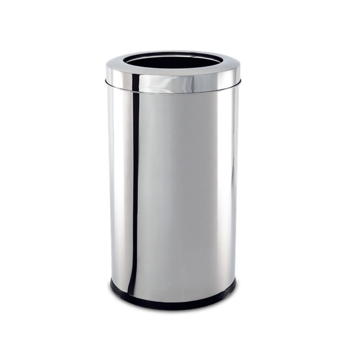 Encontraproduto.com.br - Lixeira Inox com Aro 21,2 Litros Decorline Ø 25 x 46 cm
