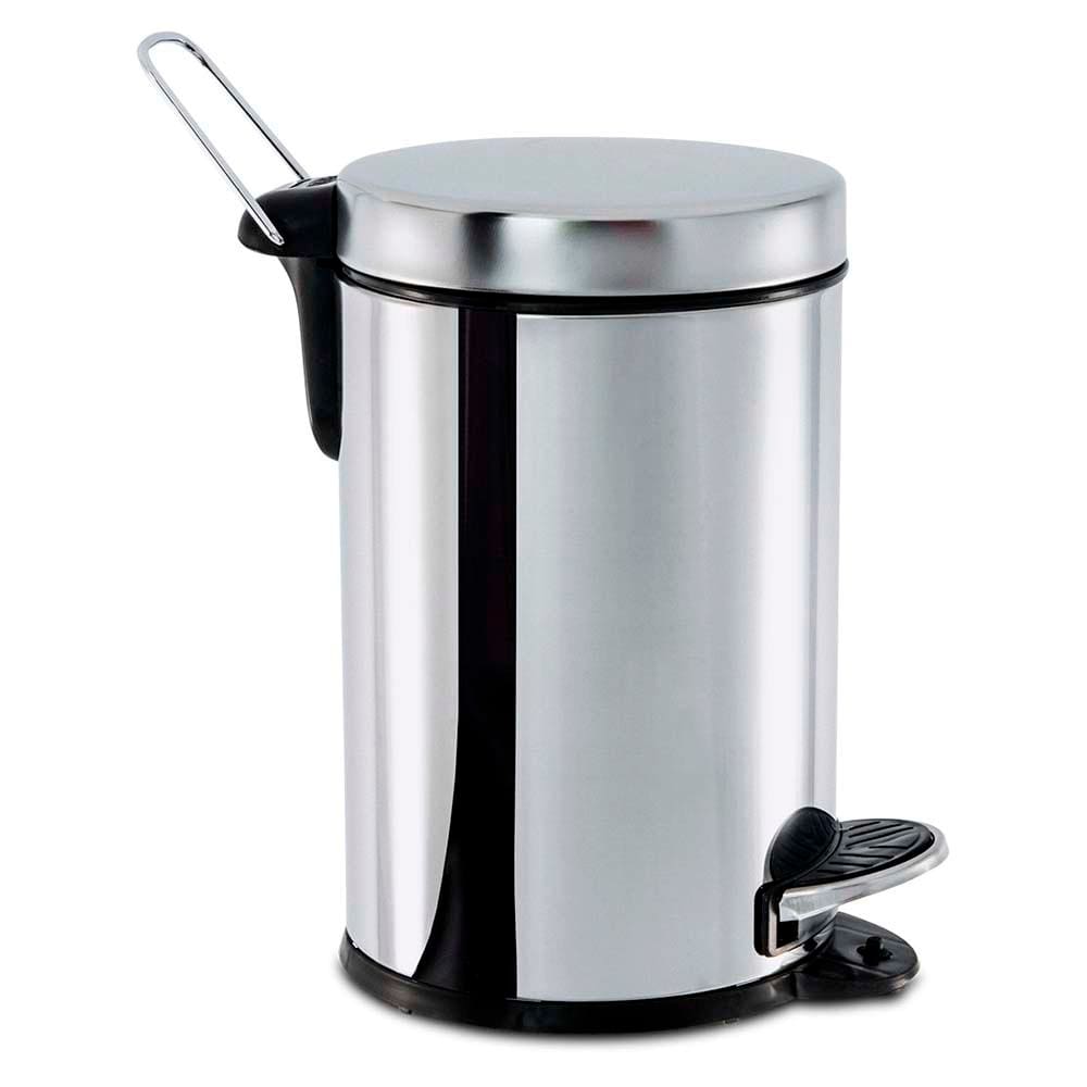 Encontraproduto.com.br - Lixeira Inox  Pedal e Balde 3L Decorlinelixeiras Ø 17x27cm