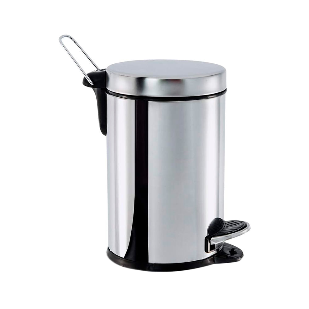Encontraproduto.com.br - Lixeira Inox  Pedal e Balde 3L Decorlinelixeiras Ø 17x27cm