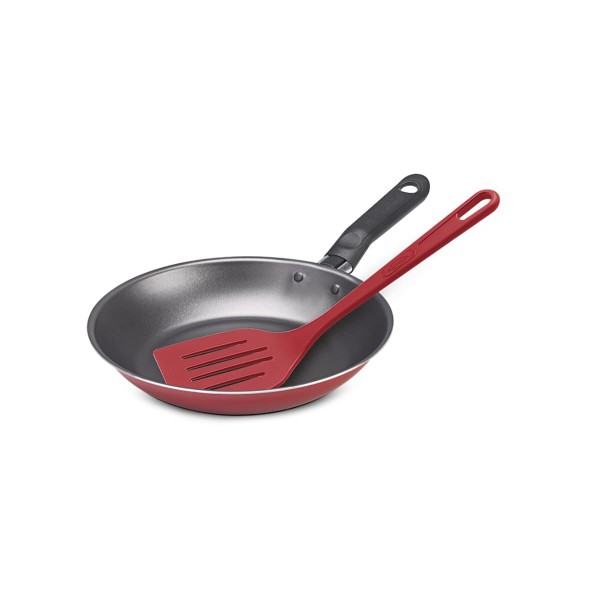 Encontraproduto.com.br - Frigideira Brinox com Espátula Ø20 Garlic Cor Vermelha