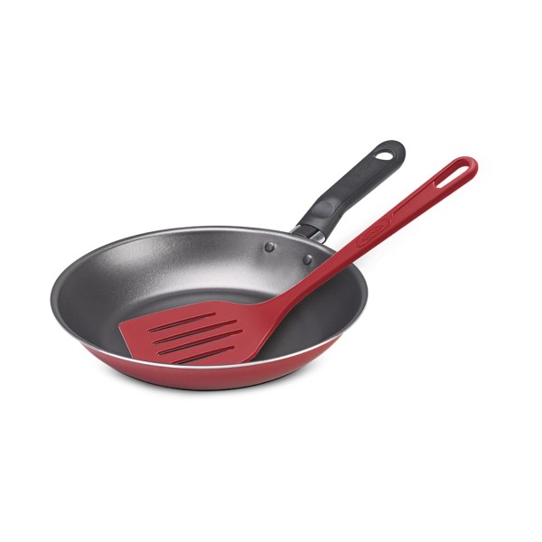 Encontraproduto.com.br - Frigideira Brinox com Espátula Ø24 Garlic Cor Vermelha