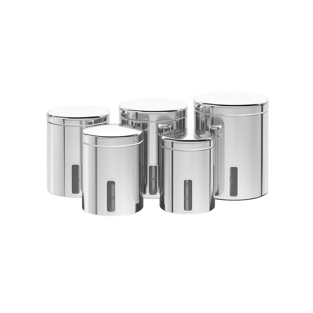 Encontraproduto.com.br - Conjunto de Potes para mantimentos com tampa e visor - Brinox