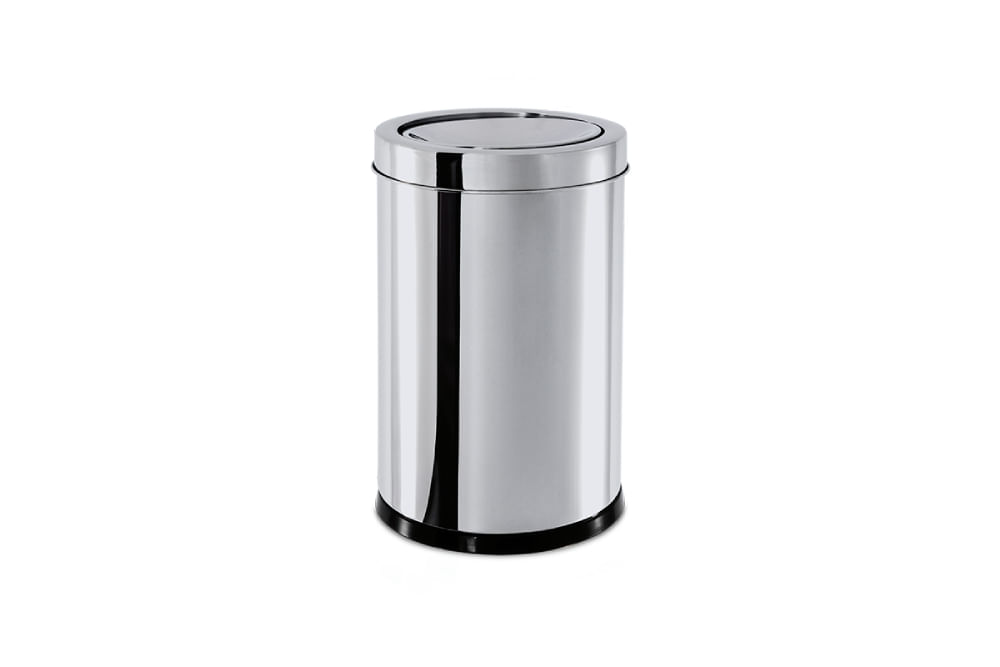 Lixeira Inox Tampa Basculante 7,8L Decorline 18,5x29cm