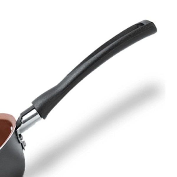 Encontraproduto.com.br - Frigideira Alta 18 cm 800 ml Revestimento Pro-flon Antiaderente Cor Cinza Range Linha Topázio Brinox