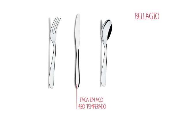 Encontraproduto.com.br - Jogo de Colher de Refresco 12 Peças - Bellagio 184 x 1,2 mm