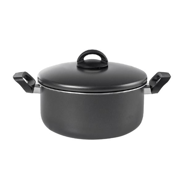 Caçarola em alumínio com tampa Brinox Chilli 24x11,5cm grafite