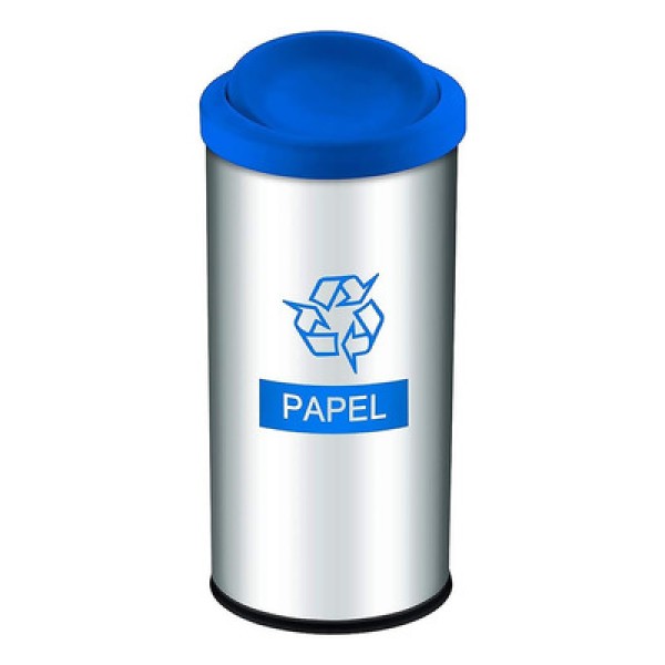Lixeira Brinox Seletiva 40,5 Litros Azul Papel 3100/201