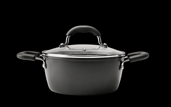 Encontraproduto.com.br - Jogo de panelas em alumínio Brinox Ceramic Life Select 5 peças preta