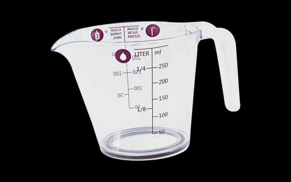 Encontraproduto.com.br - Prática E Funcional, A Jara Medidora Da Linha Glacê Vai Trazer Mais Precisão Para As Suas Receitas. Fabricada Em Ps Transparente, A Jara Tem 250ml De Capacidade, Medindo 15,5 X 8,7 X 8 Cm.