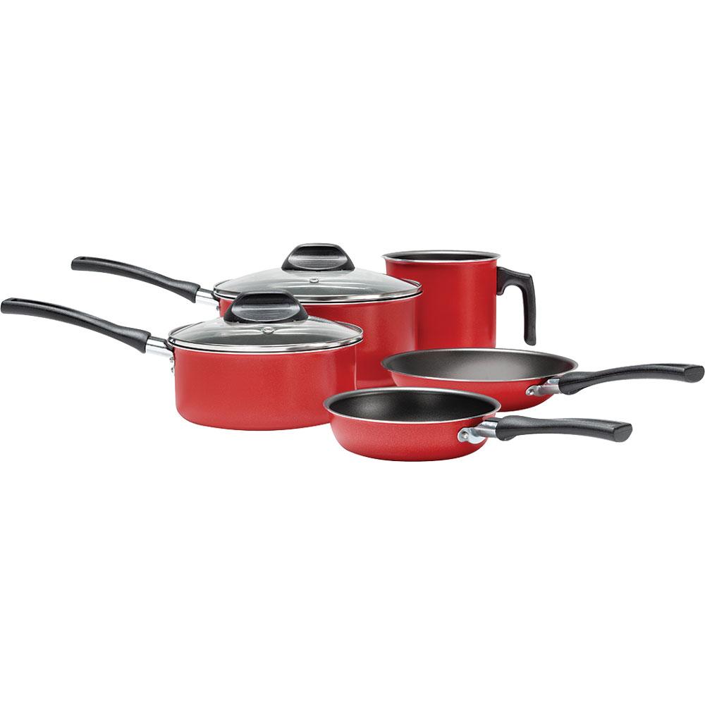 Jogo De Panelas Brinox 5 Peças Garlic Special Vermelho