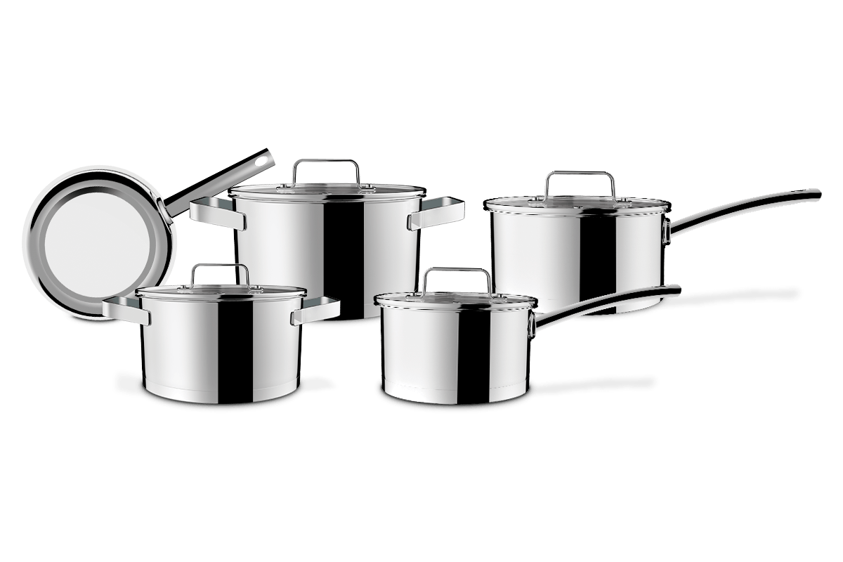 Jogo de Panelas Brinox Aço Inoxidável 5 Peças Palazzo Inox