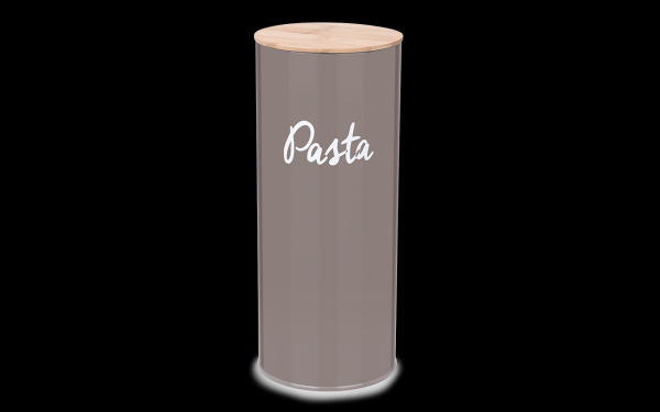 Encontraproduto.com.br - Lata Porta Mantimentos para Massas Canister Cinza