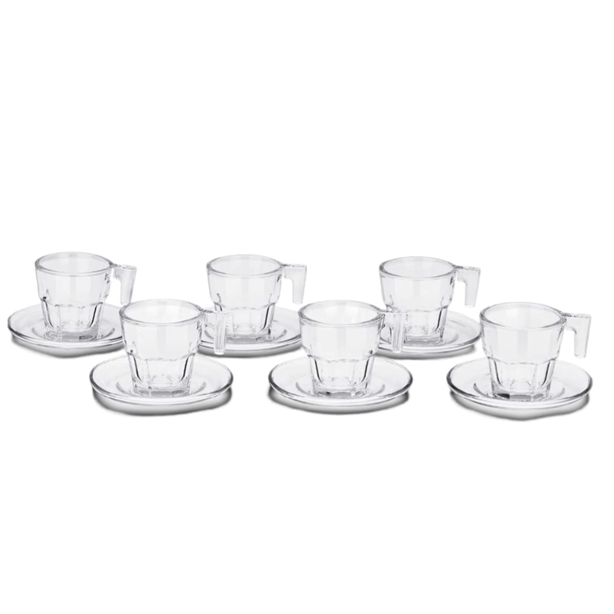 Encontraproduto.com.br - Conjunto de 6 Xicaras Café com pires Pavillion 70Ml - Haus Concept