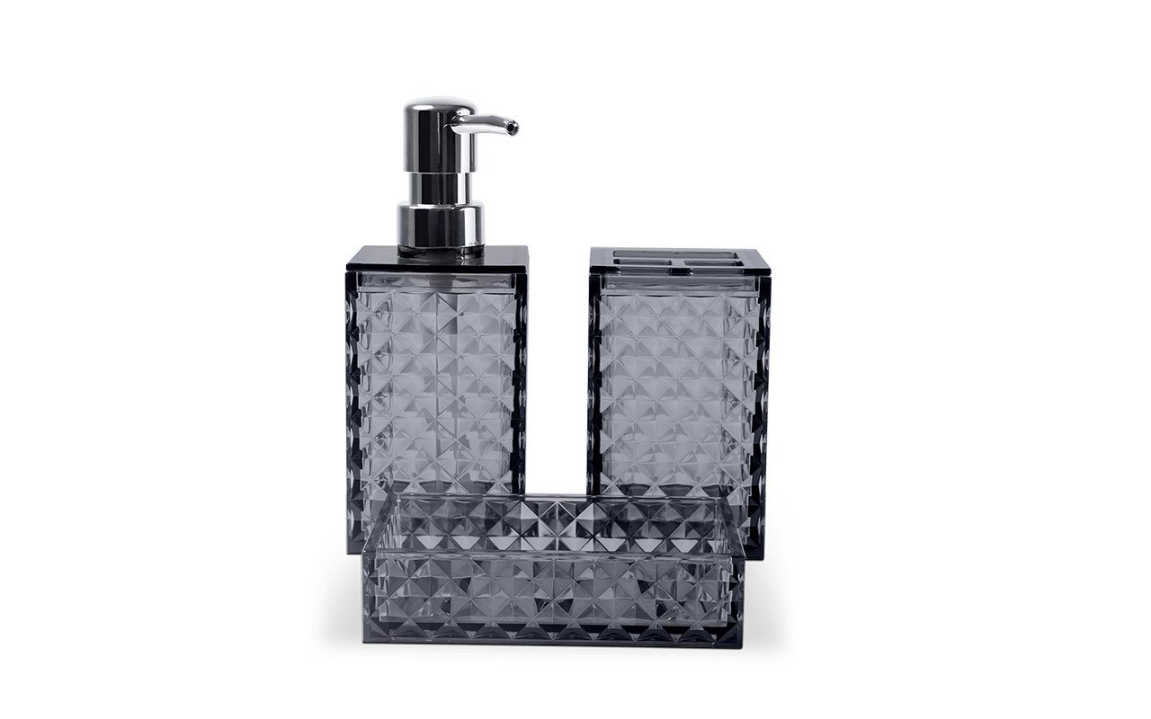 Kit Banho 3 peças Acrílico Fumê Classic Haus Concept