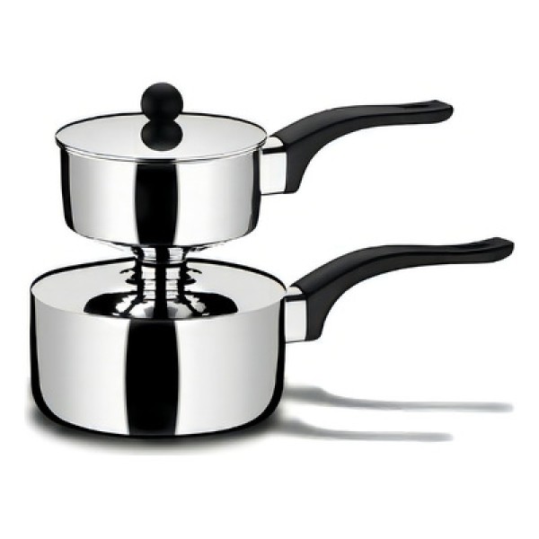 Encontraproduto.com.br - Cuscuzeira de 500ml 16 cm em aço inoxidável - Linha Utilidades Suprema Brinox