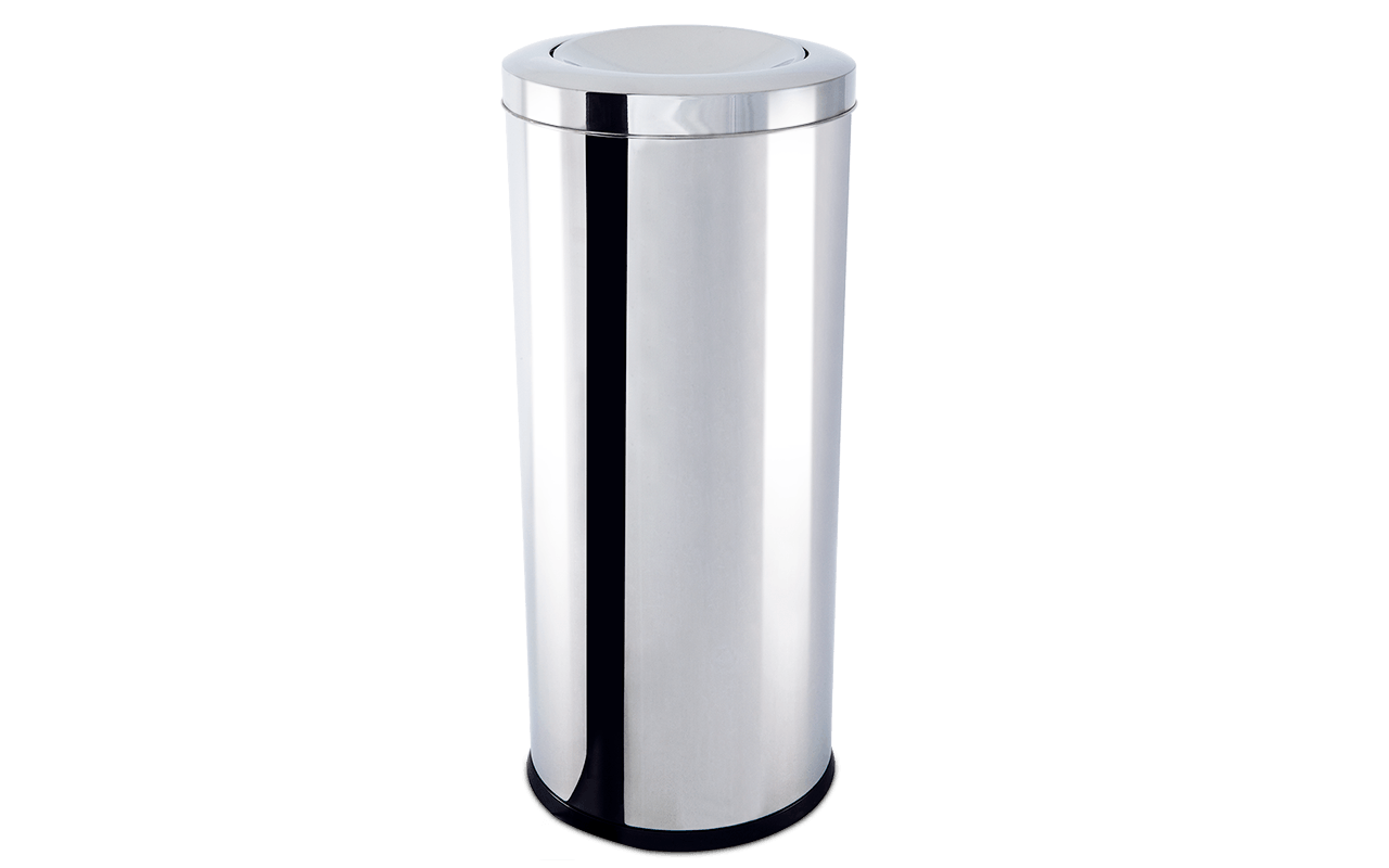 Encontraproduto.com.br - Lixeira Inox  Tampa Basculante 47Litros Decorline 30x70