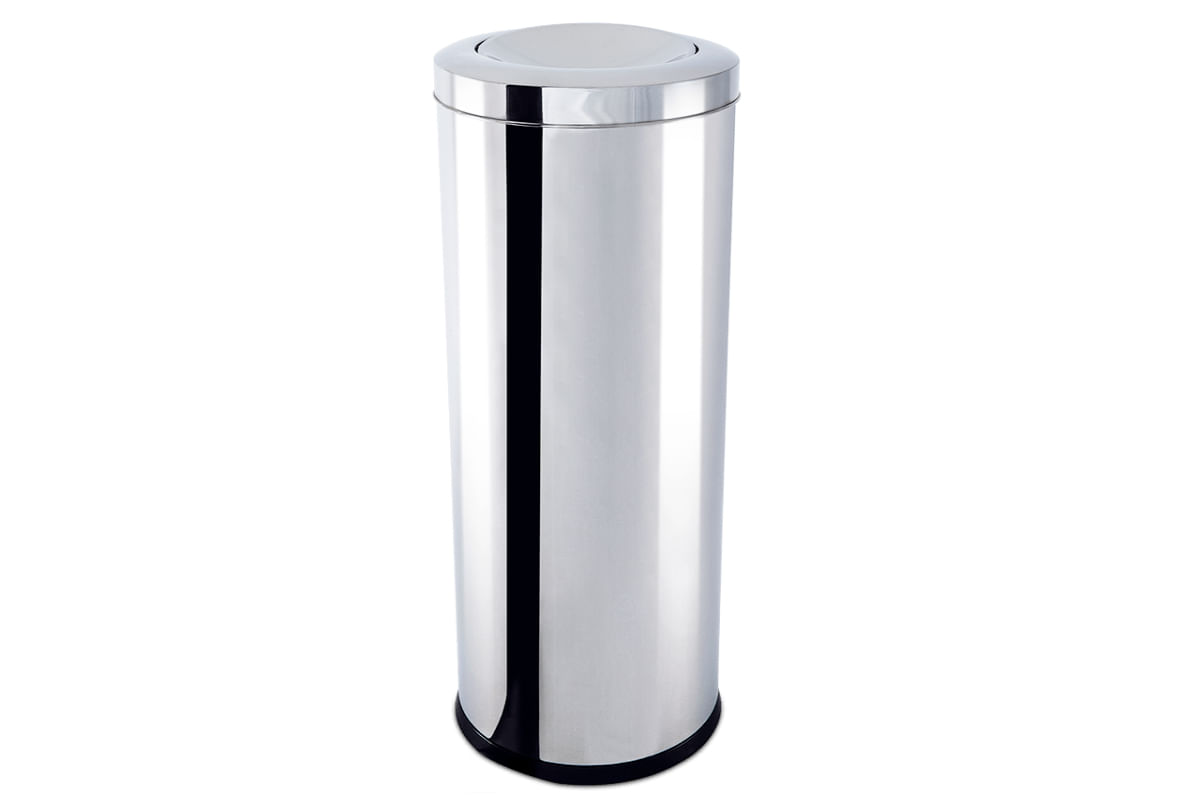 Encontraproduto.com.br - Lixeira Inox  Tampa Basculante 47Litros Decorline 30x70