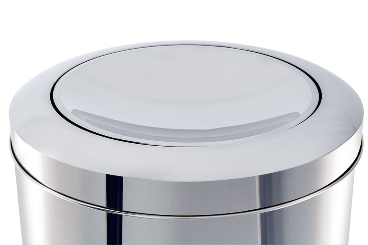 Encontraproduto.com.br - Lixeira Inox  Tampa Basculante 47Litros Decorline 30x70