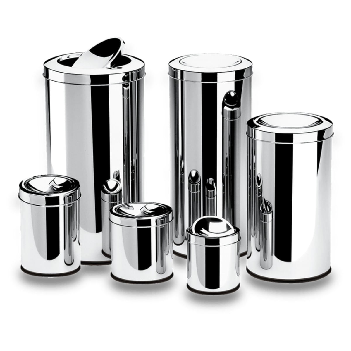 Encontraproduto.com.br - Lixeira Inox Tampa Basculante 64L Decorline 35x70cm