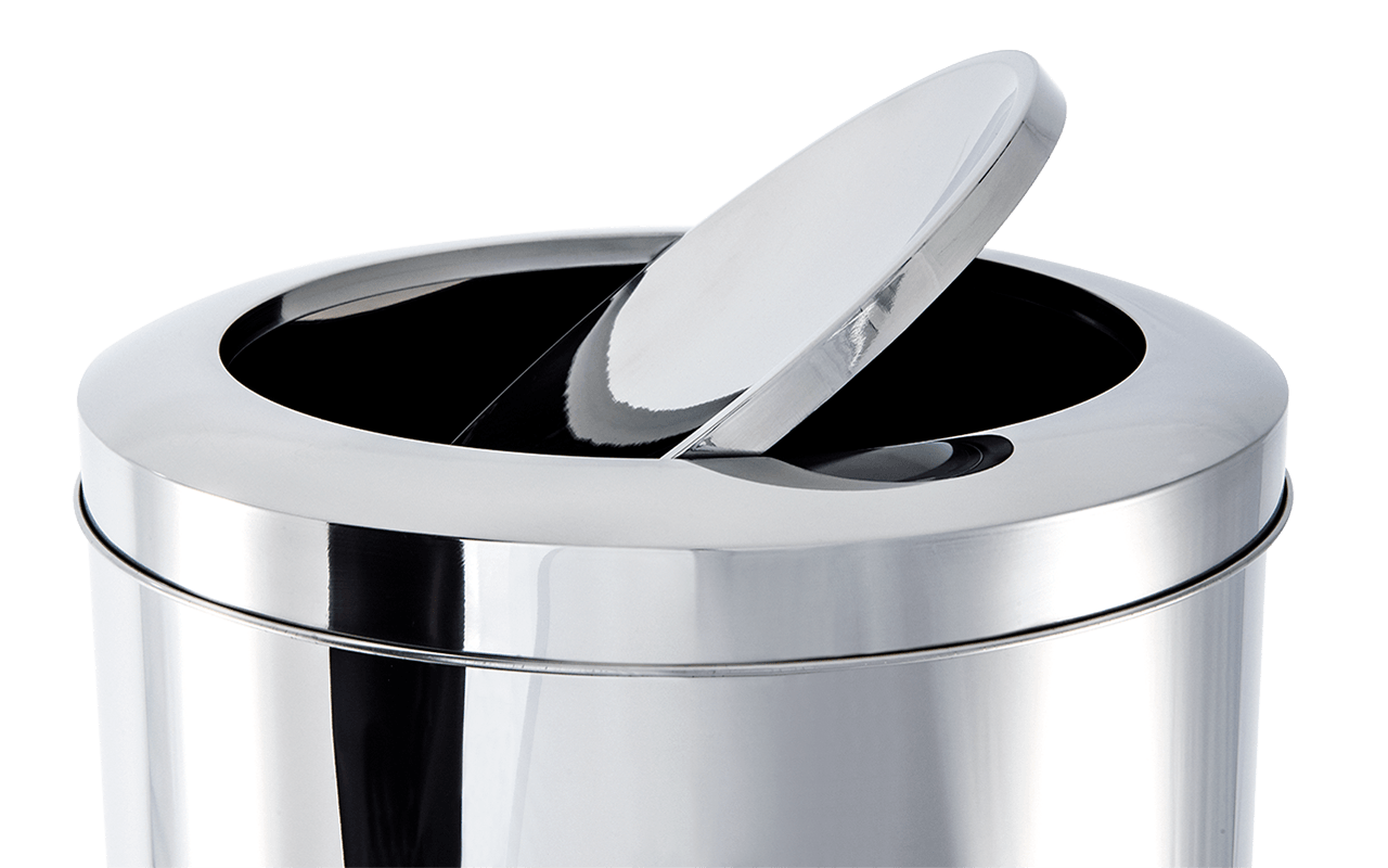 Encontraproduto.com.br - Lixeira Inox Tampa Basculante 64L Decorline 35x70cm