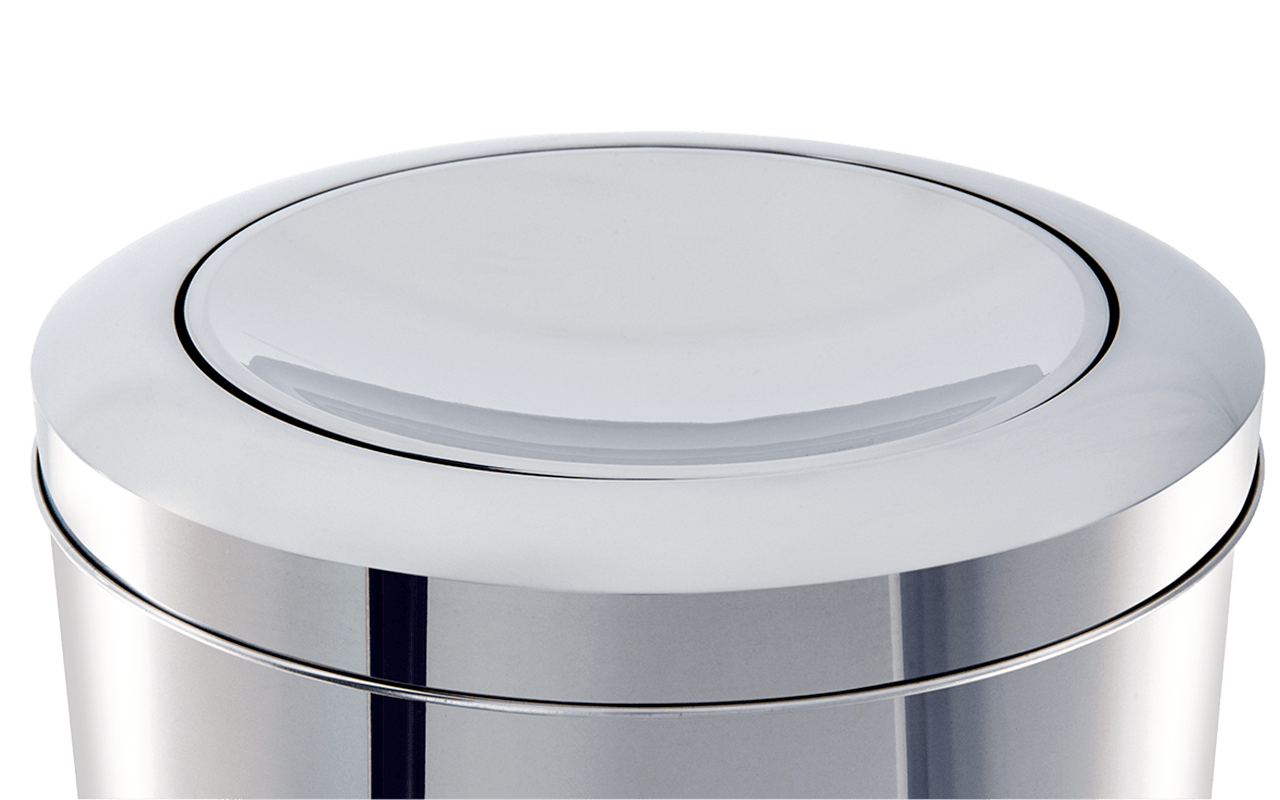Encontraproduto.com.br - Lixeira Inox Tampa Basculante 64L Decorline 35x70cm