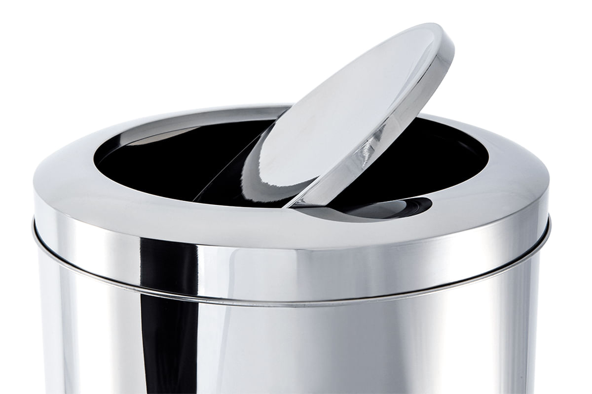 Encontraproduto.com.br - Lixeira Inox Tampa Basculante 64L Decorline 35x70cm