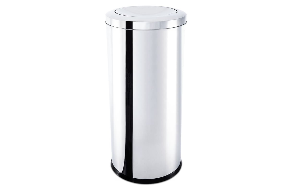 Encontraproduto.com.br - Lixeira Inox Tampa Basculante 64L Decorline 35x70cm
