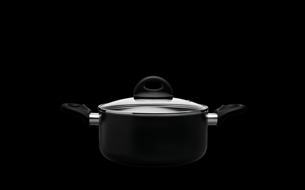 Encontraproduto.com.br - Caçarola com Tampa - Ceramic Life Smart Plus Ø22 - Preto Ø 22 x 10,5 cm 3,55 L