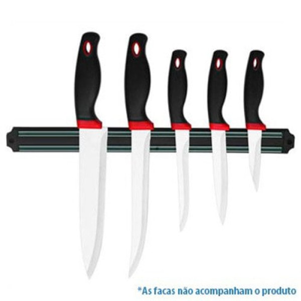 Encontraproduto.com.br - Barra Magnética PP Preta Multiuso - Imperador 33 cm