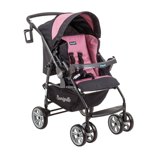 Encontraproduto.com.br - Carrinho de Bebê Passeio Burigotto 6 Rodas 4 Posições Suporta Crianças de Até 15Kg AT6 K IXCA2055PR05 Rosa