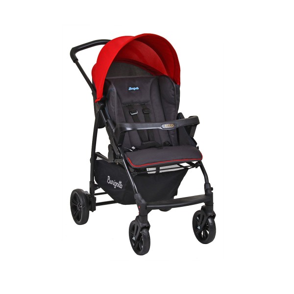 Encontraproduto.com.br - Carrinho para Bebê Burigotto Ecco Cinza com Vermelho