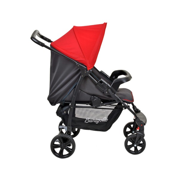 Encontraproduto.com.br - Carrinho para Bebê Burigotto Ecco Cinza com Vermelho