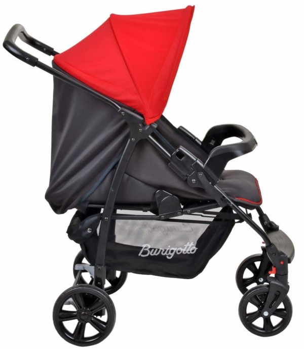 Encontraproduto.com.br - Carrinho para Bebê Burigotto Ecco Cinza com Vermelho
