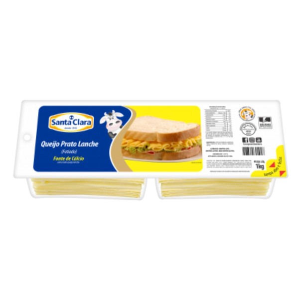 Encontraproduto.com.br - Queijo Prato Santa Clara Fatiado Pacote com 1kg