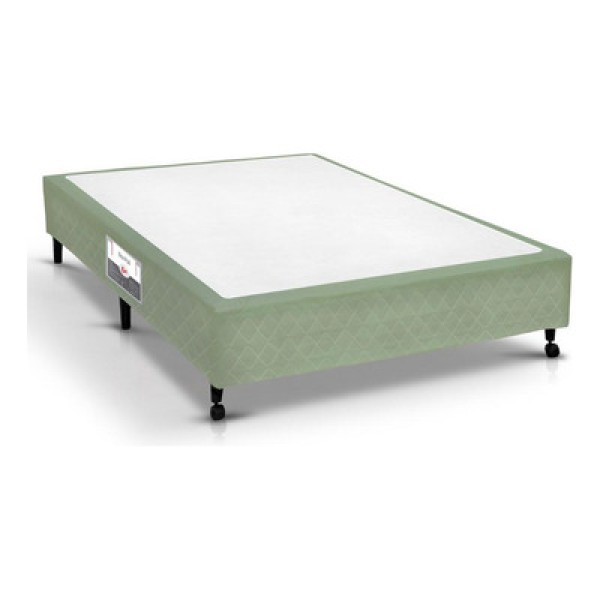 Encontraproduto.com.br - Cama Box Base Viúva Poli Tecido Green (128x188x23) - Castor