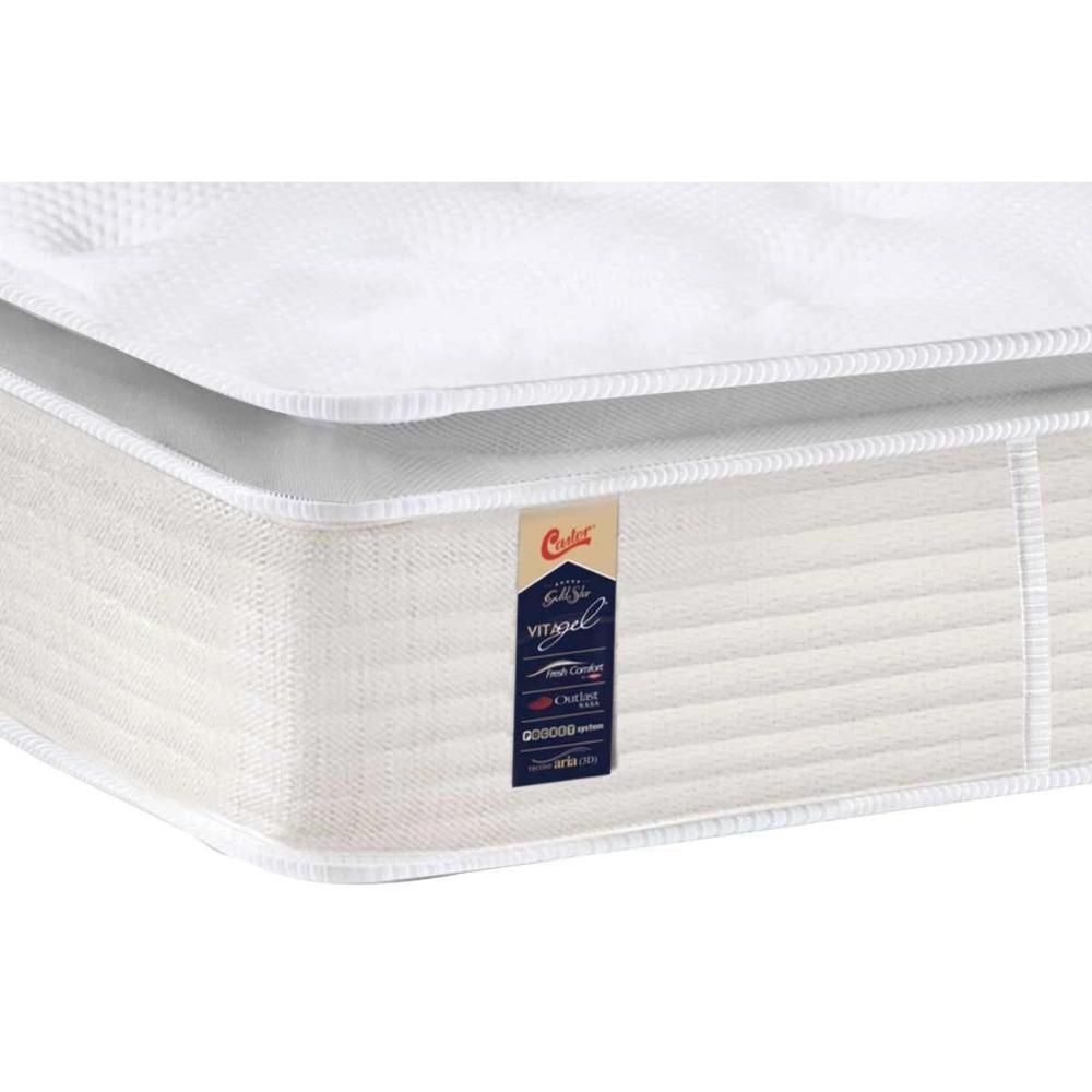 Conjunto Box Queen: Colchão Molas Pocket Castor Gold Star Sl