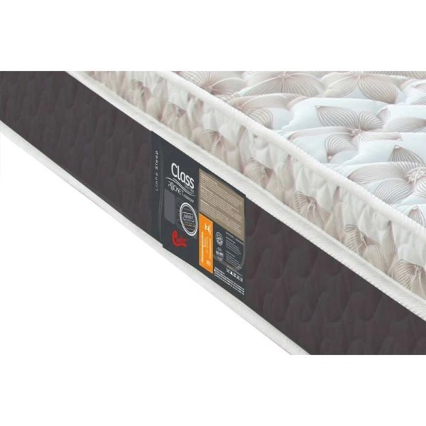 Encontraproduto.com.br - Cama Box Solteiro: Colchão Molas Ensacadas Castor Pocket Class Híbrido + Base Black(88X188)