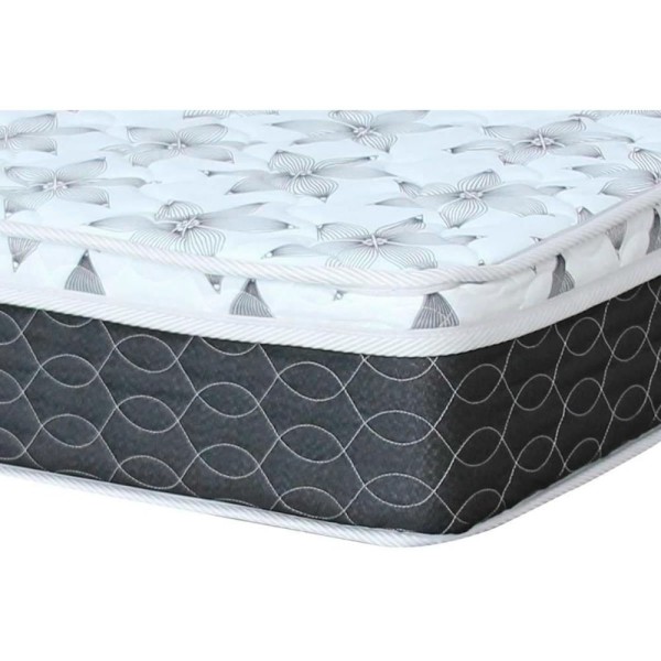 Encontraproduto.com.br - Cama Box Baú King: Colchão Molas Castor Bonnel System Class One Face + Base CRC Suede Grey(193x203)