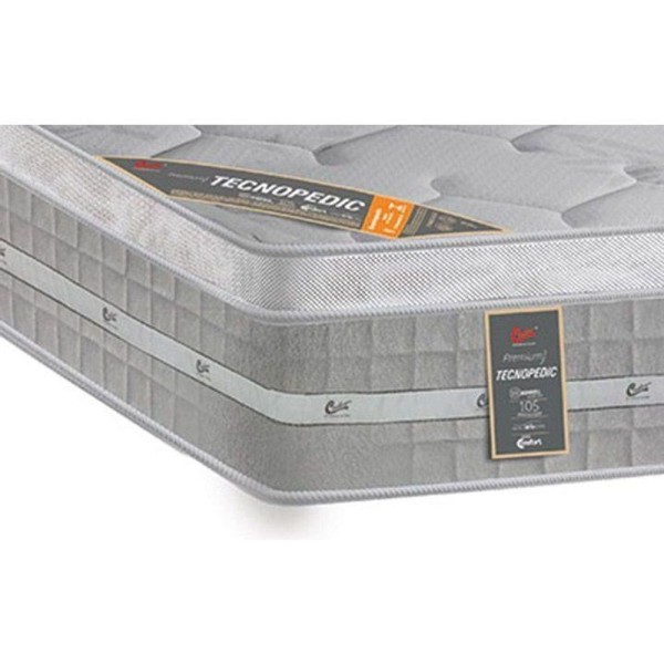 Encontraproduto.com.br - Cama Box Baú Solteiro: Colchão Molas Pocket Ensacadas Castor Premium Gel + Base Crc Suede Gray(88x188)