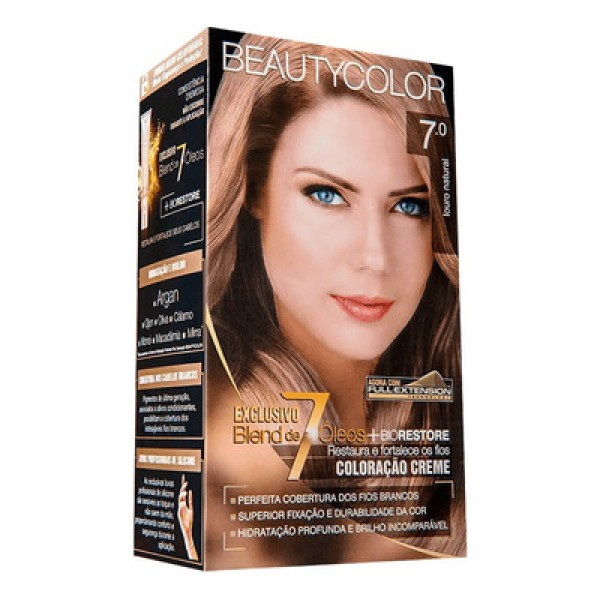 Tintura Beauty Color 7.0 Loção Nat - Beauty Color