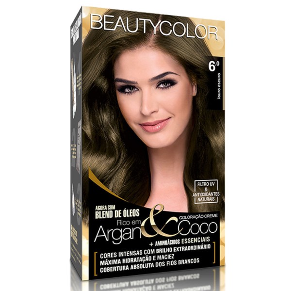 Encontraproduto.com.br - Kit Coloração Beauty Color 6.0 Louro Escuro