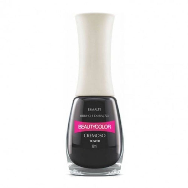 Encontraproduto.com.br - Esmalte Cremoso Preto Tower Beautycolor 8mL