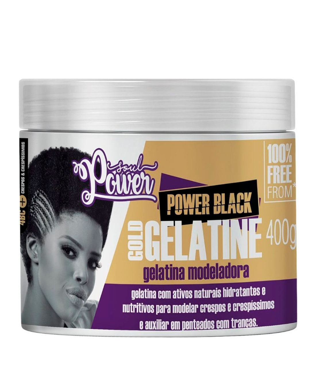 Encontraproduto.com.br - Gelatina Beauty Color Soul Power Black Gold 400g