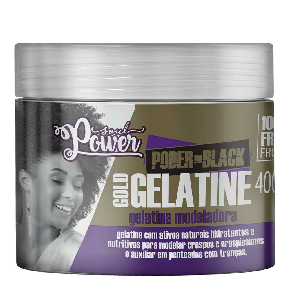 Encontraproduto.com.br - Gelatina Beauty Color Soul Power Black Gold 400g