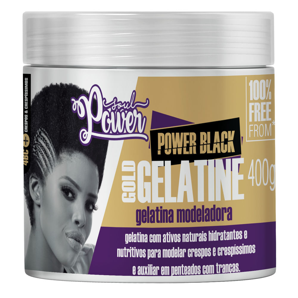 Encontraproduto.com.br - Gelatina Beauty Color Soul Power Black Gold 400g
