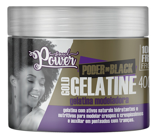 Encontraproduto.com.br - Gelatina Beauty Color Soul Power Black Gold 400g