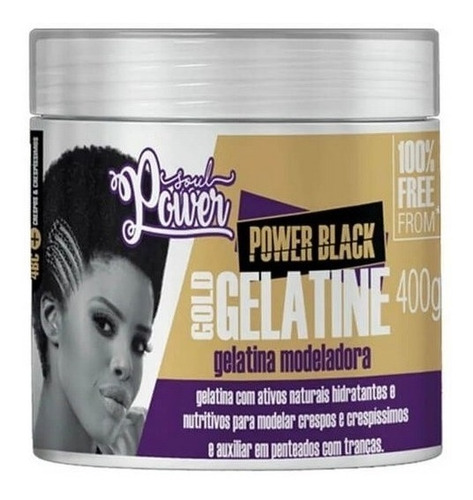 Encontraproduto.com.br - Gelatina Beauty Color Soul Power Black Gold 400g