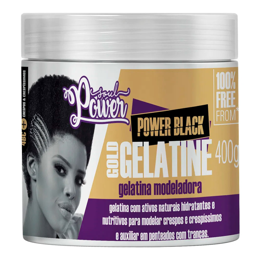 Encontraproduto.com.br - Gelatina Beauty Color Soul Power Black Gold 400g