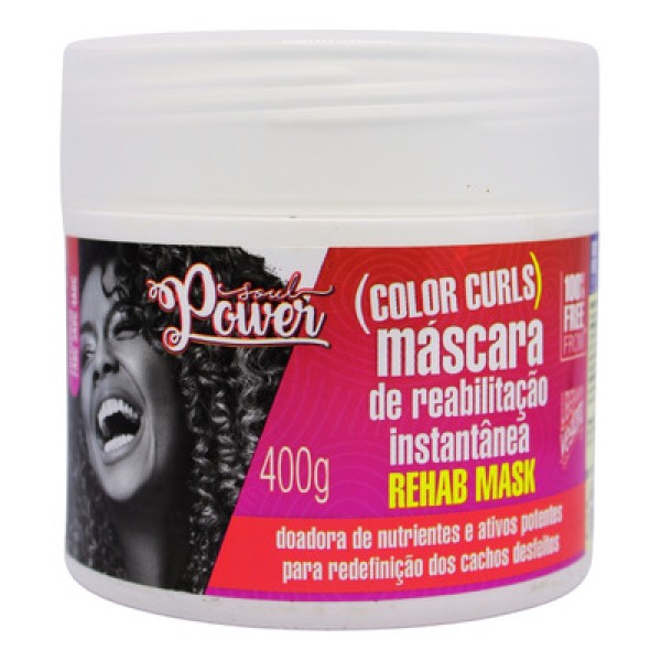 Máscara Soul Power Color Curls Rehab Mask 400g