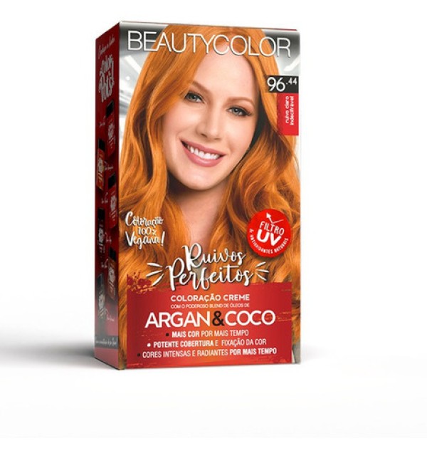 Kit Coloração Ruivos Perfeitos 96.44 Ruivo Claro Indecifrável Beautycolor